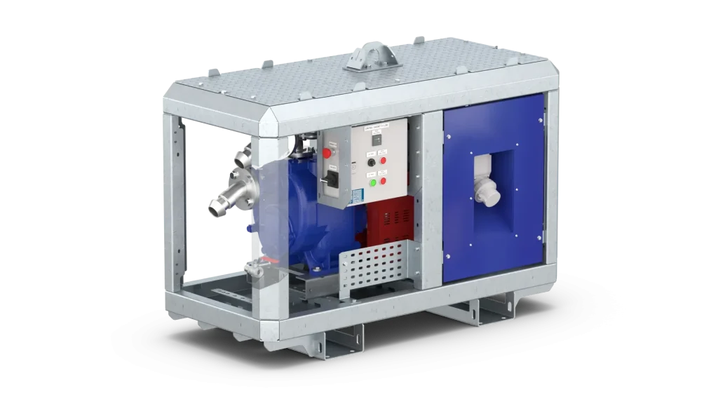 E-LINE T2-5.5-4​ elektrische pompset. Zelfaanzuigende centrifugaalpomp voor schoonwater, vuilwater en rioolwater.