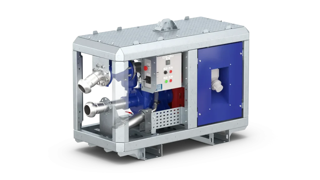 E-LINE VPA3-5.5-4. Droog zelfaanzuigende centrifugaalpomp voor schoon-, vuil- en rioolwater.