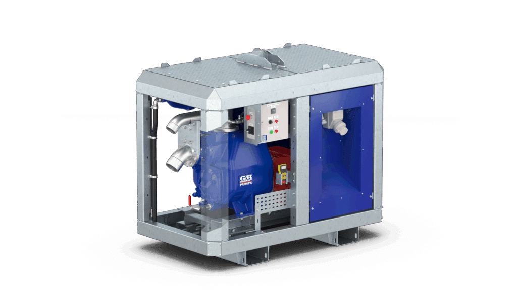 E-LINE V3-7.5-4. Elektrisch aangedreven nat zelfaanzuigende pompset voor het verpompen van schoon, vervuild en rioolwater.